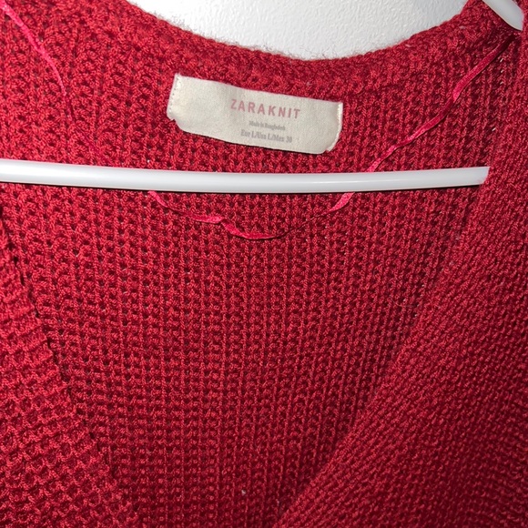 Dark Red Zara Knit sweater - Picture 3 of 5
